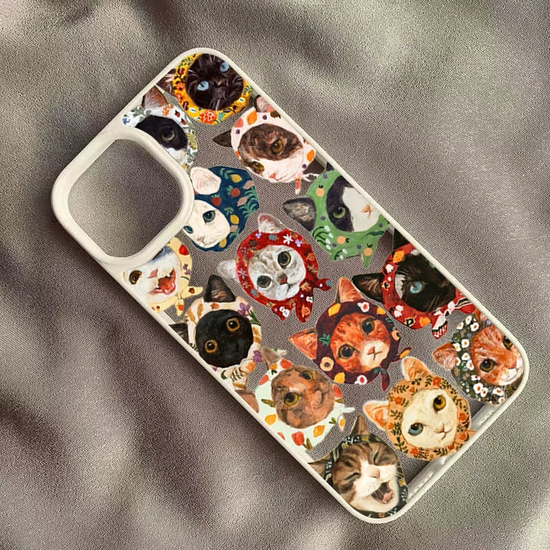 Colorful Cat Phone Case for iPhone 16 Pro Max - Military-Grade Protection D Tidesmit
