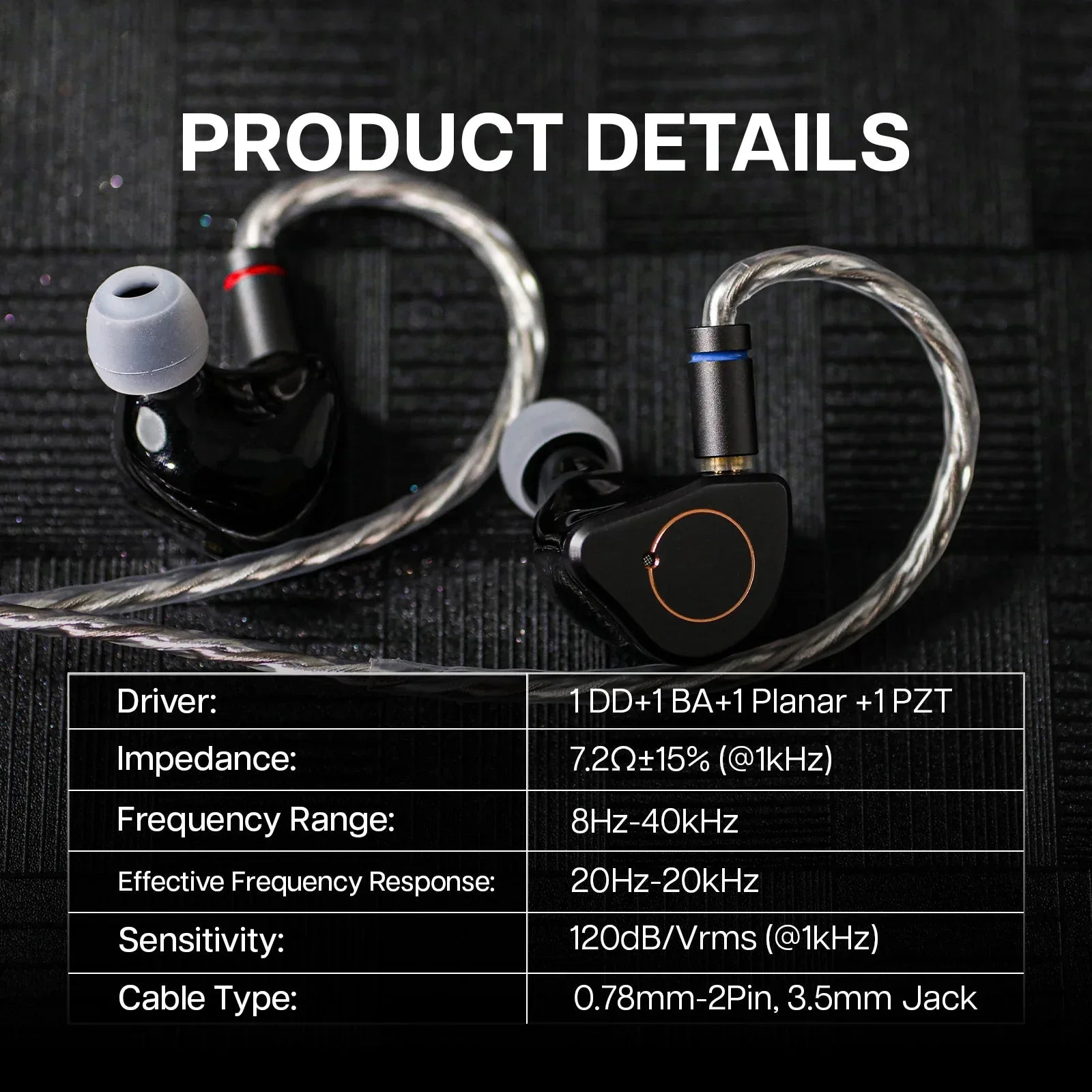 SIMGOT SuperMix 4 Hybrid IEMs: 4-Driver HiFi Wired Earphones | Tidesmit Tidesmit