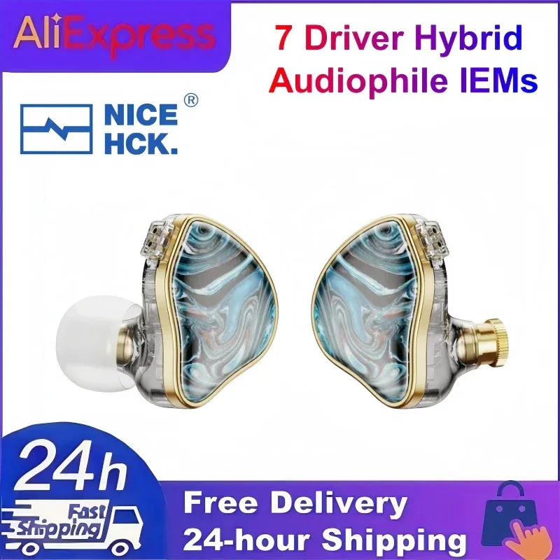7 Driver Hybrid IEMs Wired Earphones with Filters | Tidesmit Tidesmit
