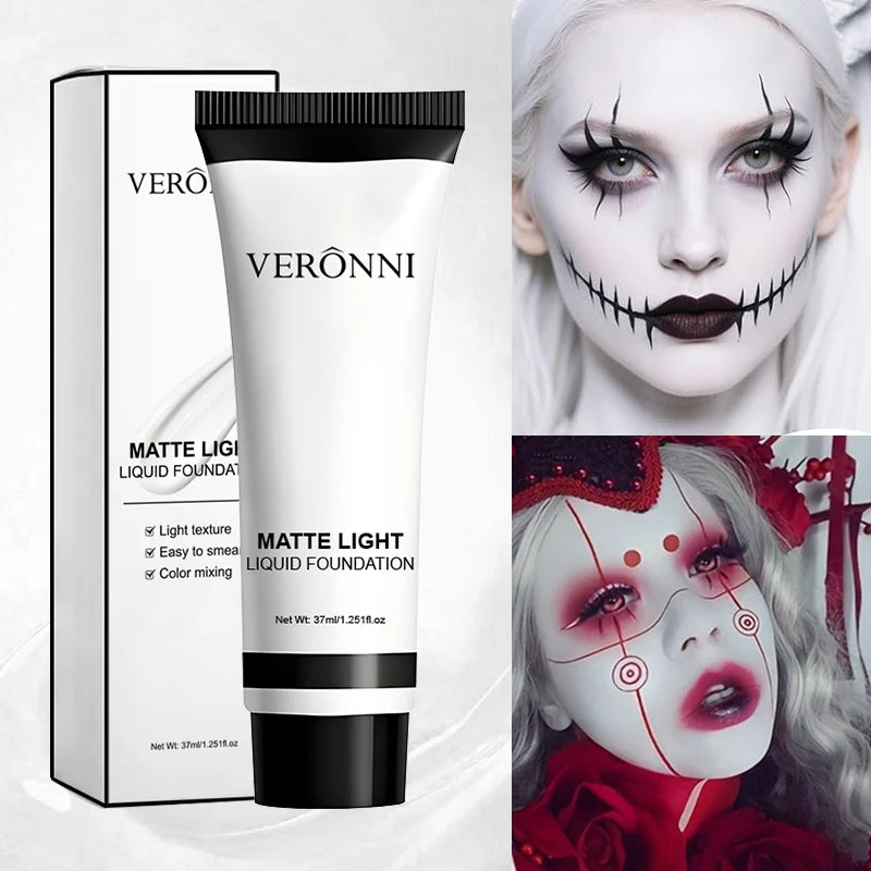 Tidesmit white liquid foundation for full coverage cosplay makeup and long-lasting brightening face concealer