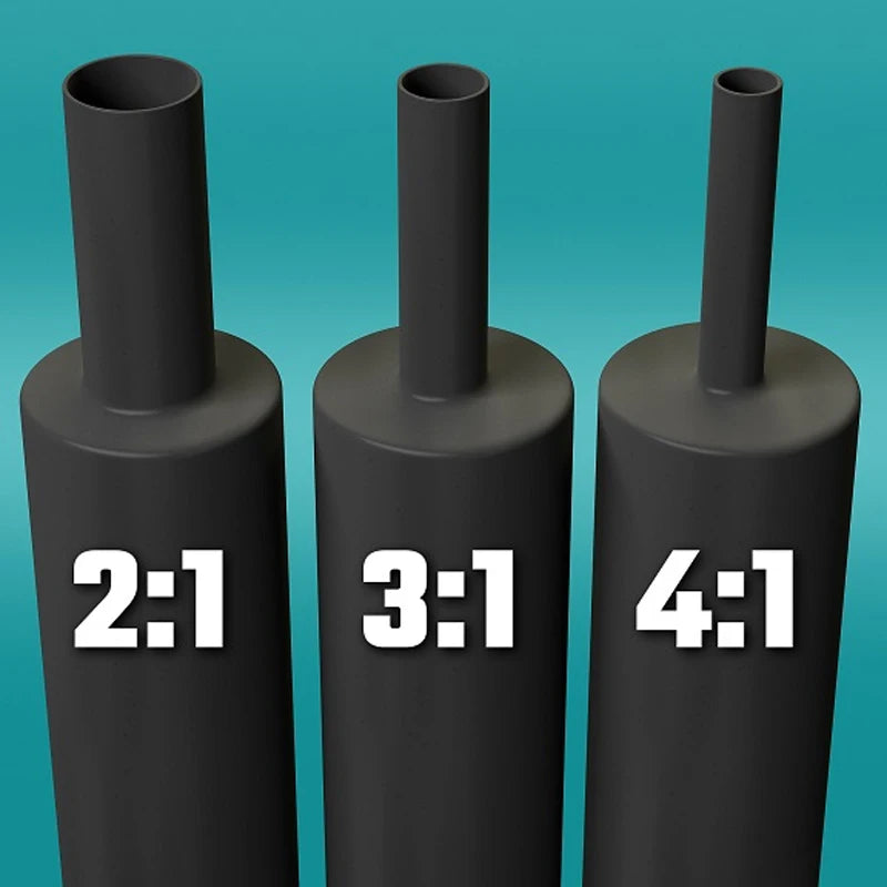 1~10m 3:1/4:1 Ratio With Glue Heat Shrink Tube ID 1.6mm - 50mm Adhesive Lined  Dual Wall Polyolefin ﻿Wrap Cable Protect Sleeve