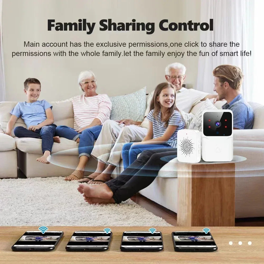 Mini WiFi Video Doorbell Wireless Phone Two-way Intercom System IR Night Vision Smart Home Monitor Security Door Bell Cameras