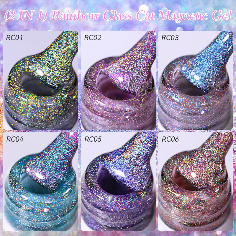 Magnetic Cat Eye Gel Nail Polish – Reflective UV Soak Off Kit Permanent Makeup Machines Tidesmit