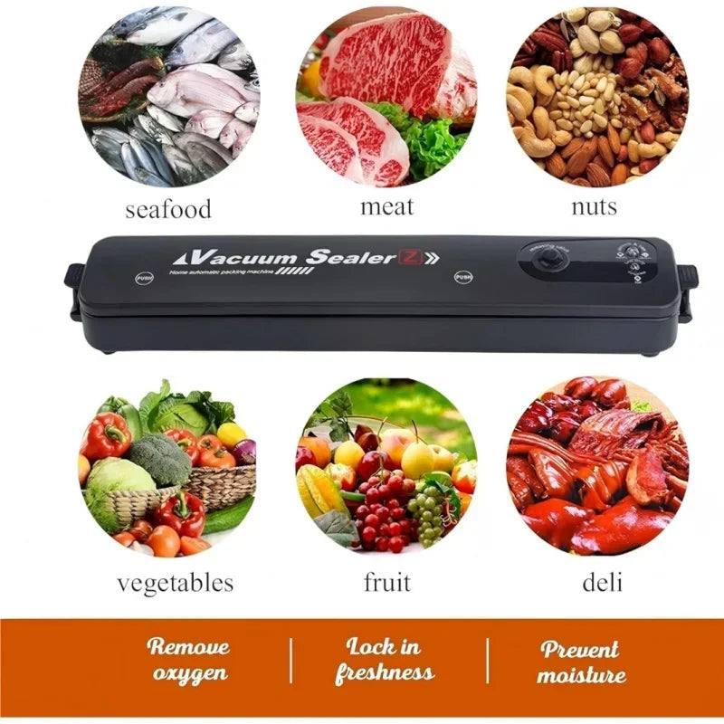2 In 1 Food Vacuum Sealer Dry Wet Packaging Machine Automatic Air Sealing Mini Compact For Food Storage Saver Kitchen Tool