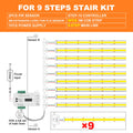 CCT 2700K-6500K Dimmable LED Stair Light Motion Sensor Stair Lighting 1-20 Steps CCT COB Strip Kit For Indoor Stair Light