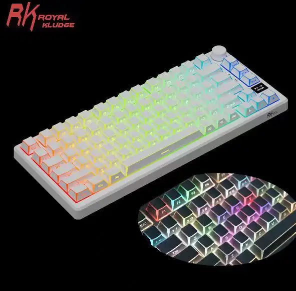 ROYAL KLUDGE RK M75 HE Magnetic Switch Mechanical Keyboard Rapid Trigger 0.01mm 75% RGB Hot Swap Gasket E-Sports Gaming Keyboard