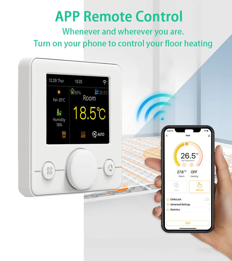 Tuya WiFi Smart Floor Heating Thermostat Regulator Warm Electric/Water Gas Boiler Remote Temperature Controller Alexa Google