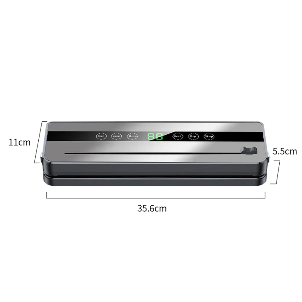 Food Vacuum Sealer Machine Dry Wet Food Vacuum Packaging Machine With UV Kitchen Food Storage Sealing Machine Built-in Cutter