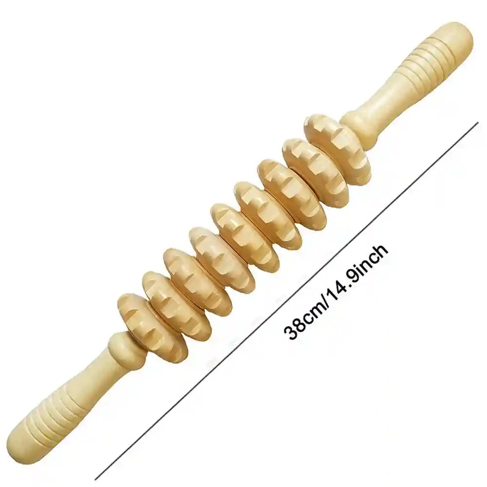 Wooden Massage Roller Stick for Deep Muscle Relief & Recovery Eye Massage Instrument B Tidesmit