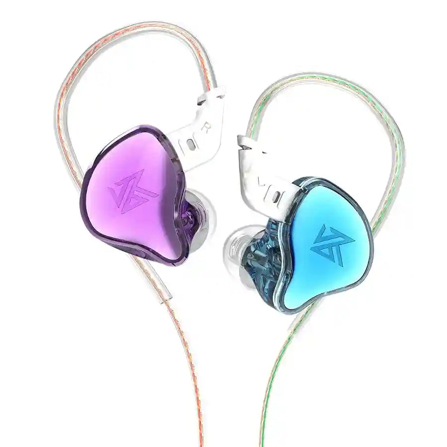 Wired In-Ear Monitors with Noise Isolation and Deep Bass Control blue purple NO MIC Tidesmit