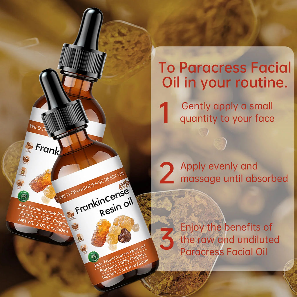 Organic Frankincense Resin Face Oil 60ml - 100% Pure Raw Formula, Supports Skin Smoothing, Deeply Moisturizes & Soothes.