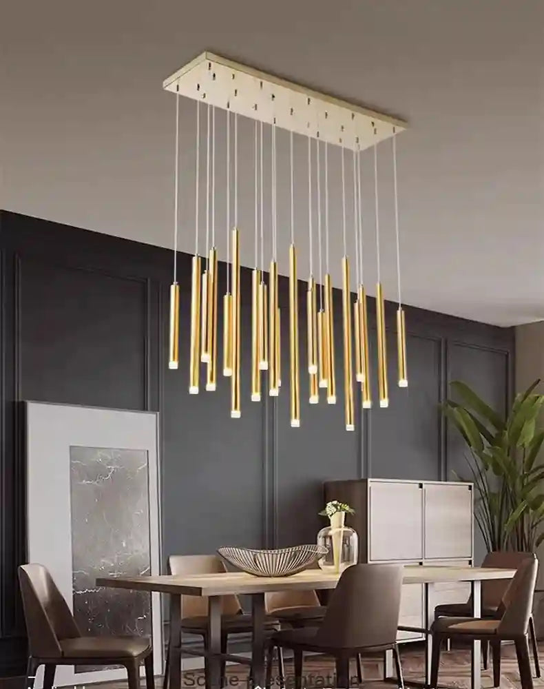 Crystal Stair LED Ring Light | Modern Dimmable Hanging Chandelier Tidesmit