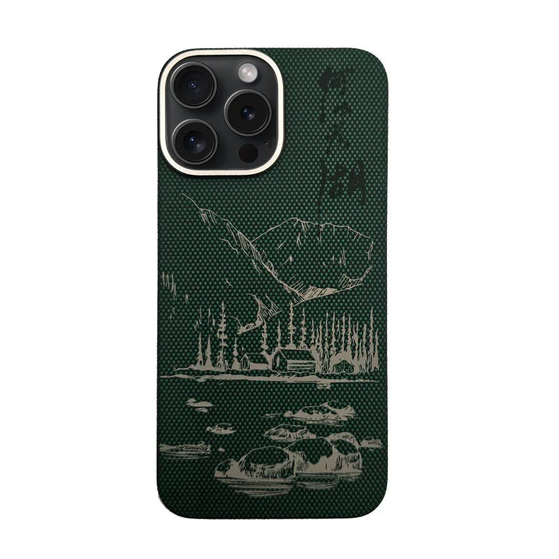 iPhone 16 Pro Max Aramid Fiber Case - Slim Magnetic Protection green China Mainland Tidesmit