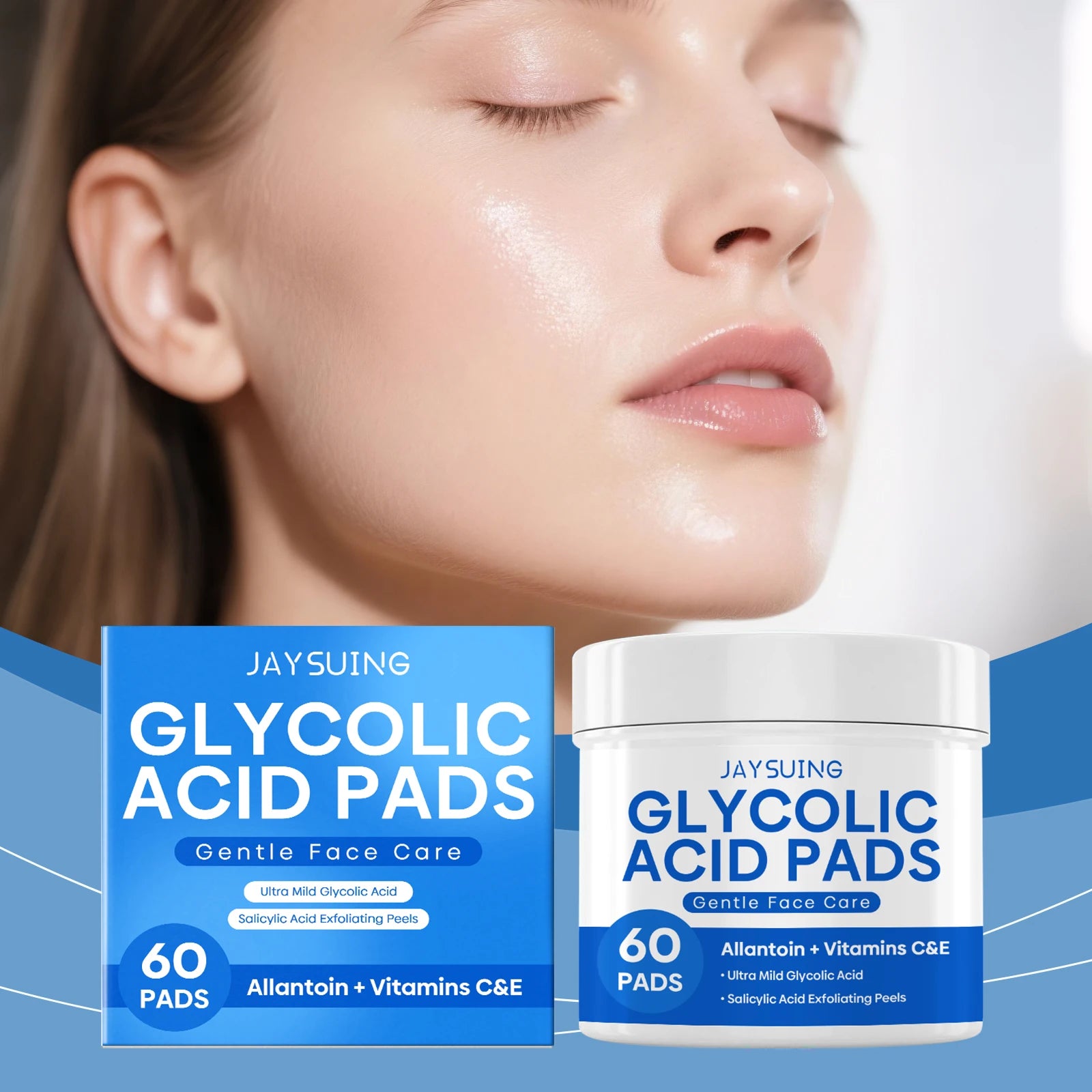 Glycolic Acid Exfoliating Pads | Salon-Quality Brightening Treatment Scrubs Treatments Tidesmit