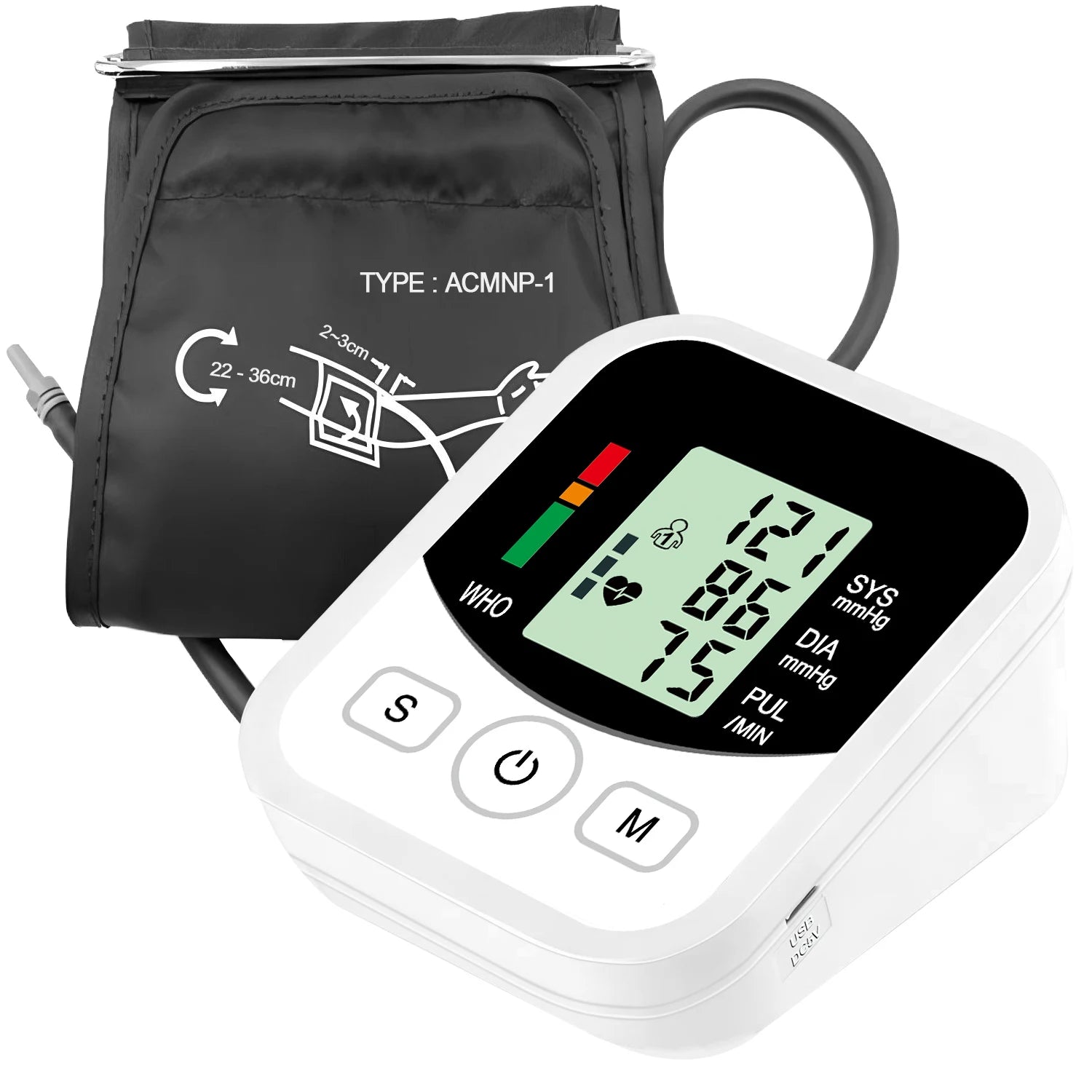Medical Pulse BP Monitor Digitlal Tonometer Heart Rate Health Armband Automatic Blood Pressure Meter