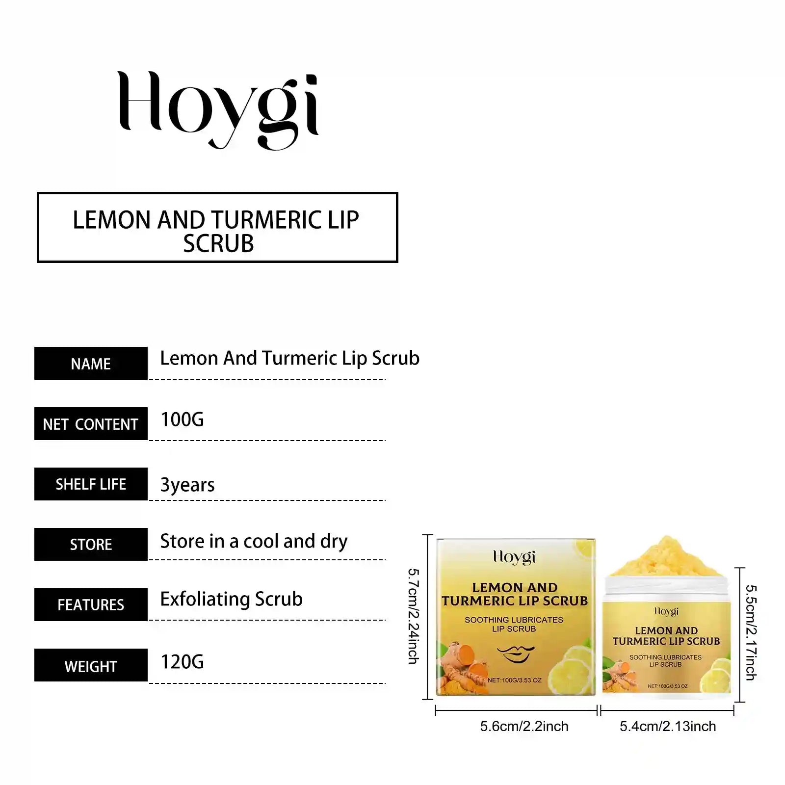 Turmeric Lemon Lip Scrub for Smoothing and Deep Hydration Lip Care Tidesmit