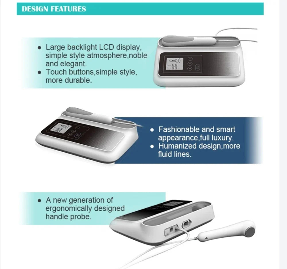 Ultrasonic Therapy Machine: 1MHz Deep Tissue Relief & Muscle Device Body Shaping Massage Equipment Tidesmit