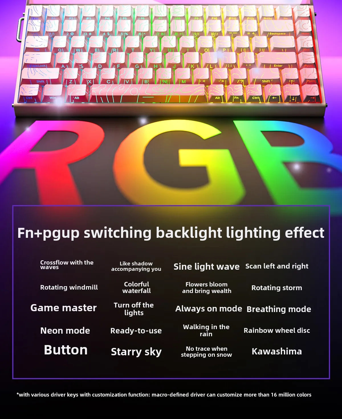 AULA HERO 84 HE Wired Mechanical Keyboard Music Rhythm RGB Backlit Magnetic Switch 8K Return Rate 128K Scan Rate Gaming Keyboard