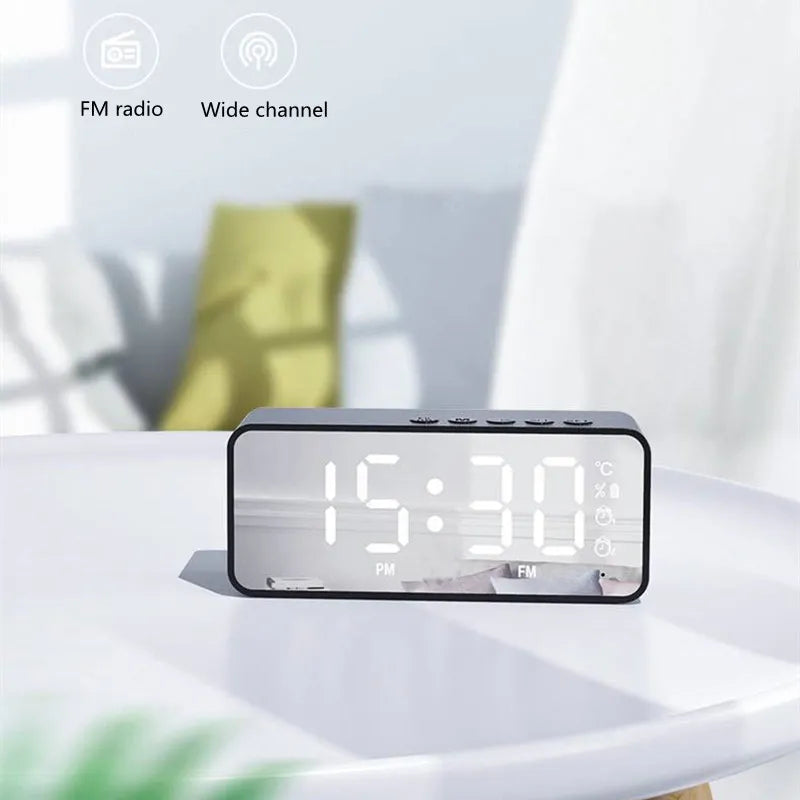 Alarm Clock Portable Bluetooth Speaker Radio FM Subwoofer Wireless Sound Box Music Mini Woofers Caixa De Som Coluna Lamp Bocina