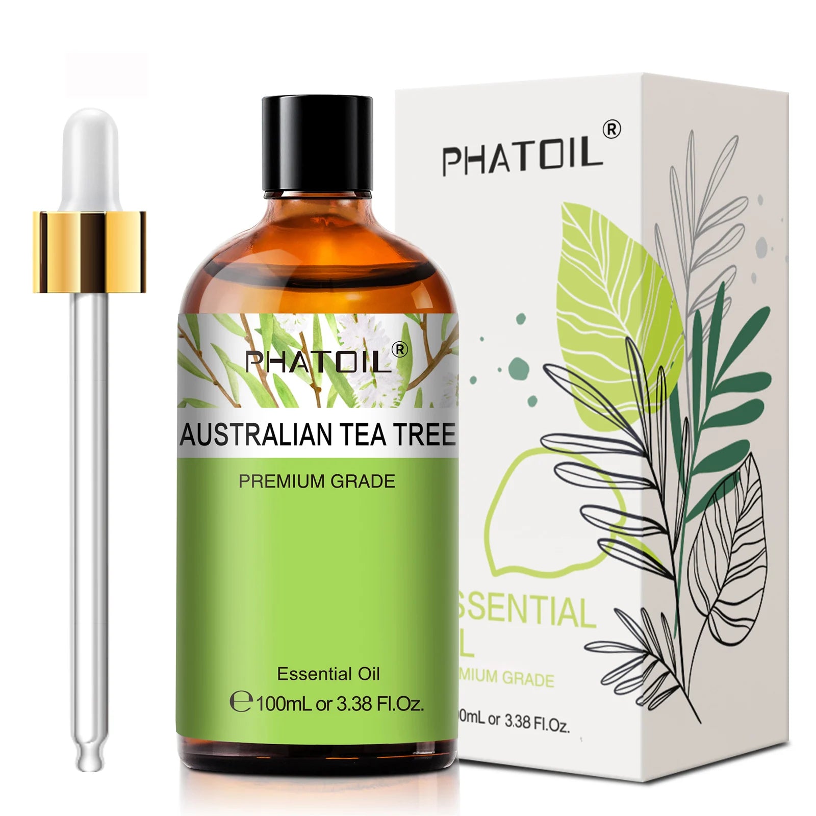 PHATOIL 100ml Lavender Peppermint Lemon Eucalyptus Lemongrass Essential Oil Natural Plant Pure Essential Oils For Diffuser