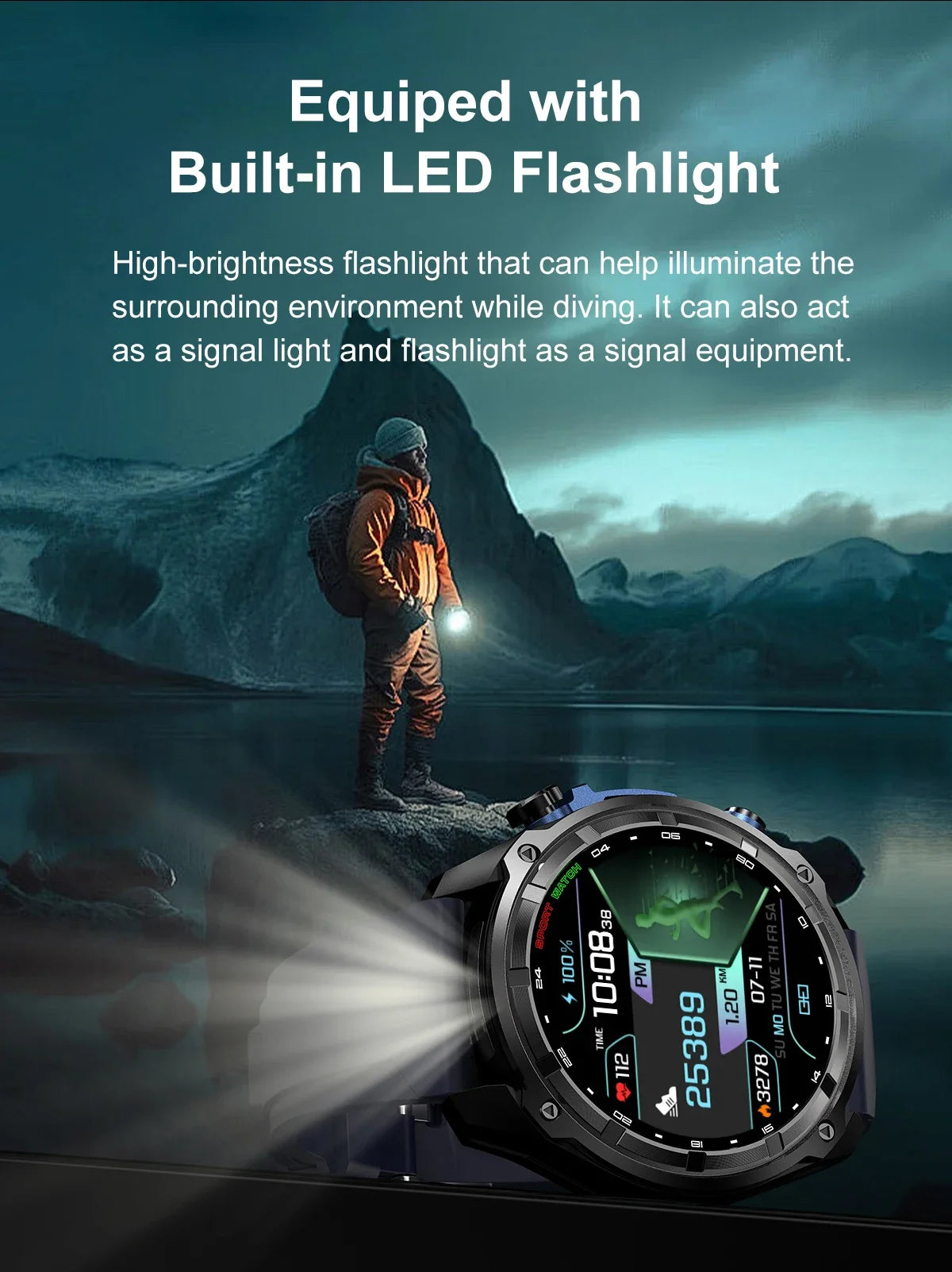 2026 New Outdoor Adventure DT G1 Smart Watch GPS Offline Map 100+Sports Mode Fitness 3ATM Waterproof Bluetooth Call Smart Watch