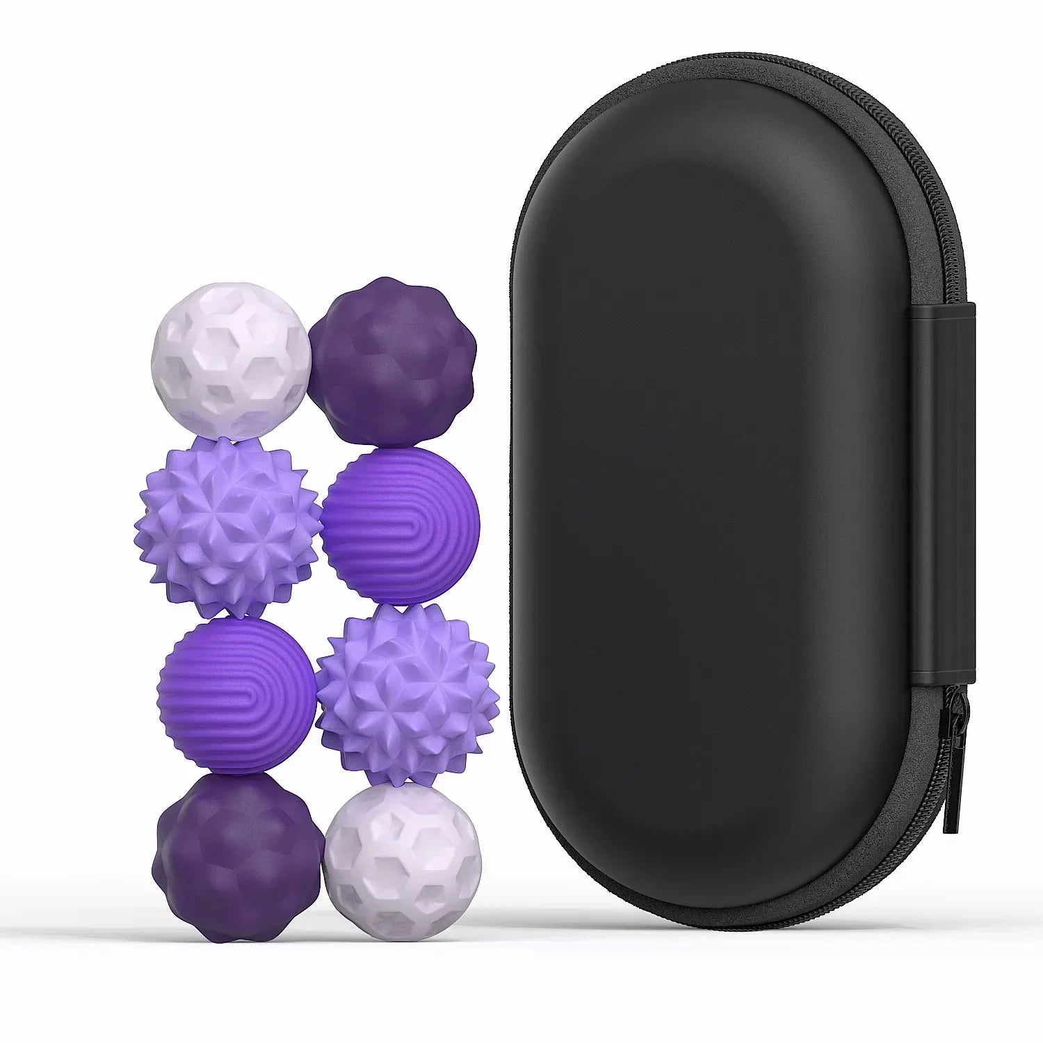 Magnetic Massage Balls for Hand Therapy - Portable Stress Relief Set Relaxation Treatment 8PCS Purple Tidesmit