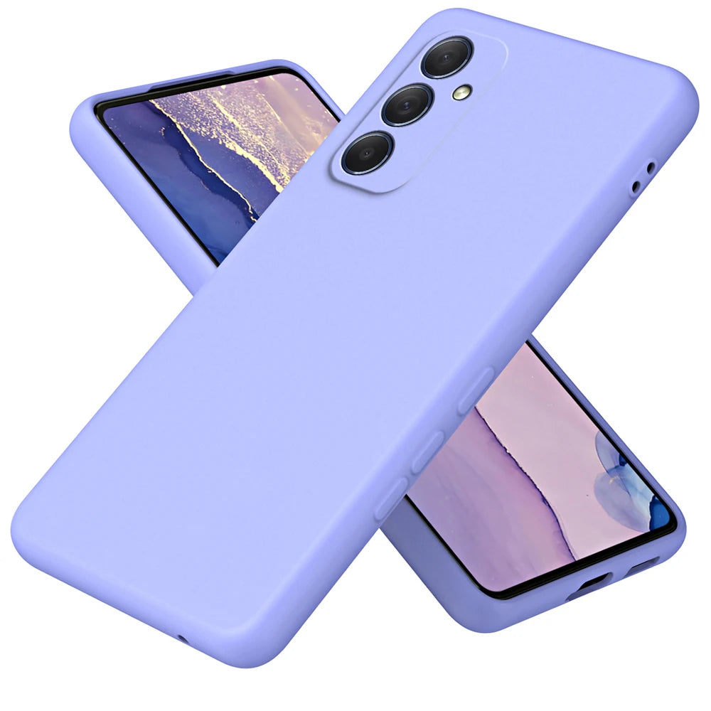 Samsung Galaxy A55 Silicone Case - Slim Shock-Absorbing Cover Light purple Tidesmit