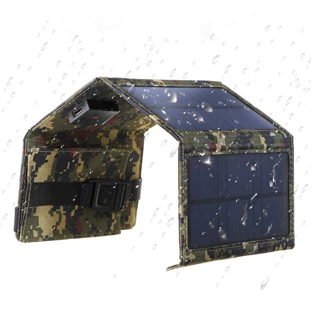 Solar panel 20W portable solar panel outdoor power supply solar mobile power bank power bank  4 folding and packaging