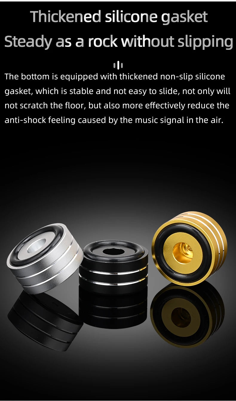 Super Premium 4PCS Hifi Speaker Spikes Stand Feet Pad Aluminum Alloy for Speaker DAC Shock Absorbing Foot Pad