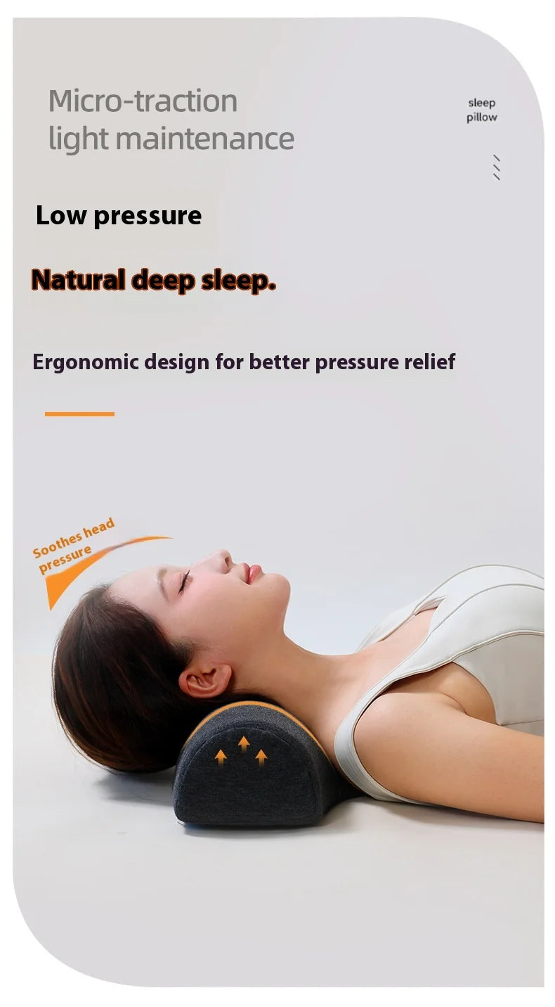 Cervical Memory Foam Pillow - Ergonomic Neck Pain Relief (Dark Gray) Relaxation Treatment Tidesmit