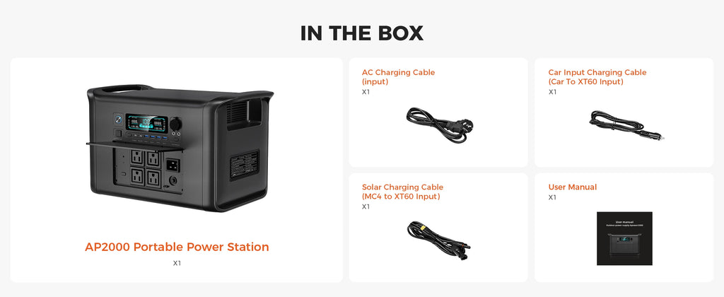 CTOLITY AP2000 2400W Portable Solar Generator 2048Wh LiFePO4 Battery Power Station AC Outlet Pure Sine Wave Emergency Power Supply for Camping Travel and Home Emergency Use