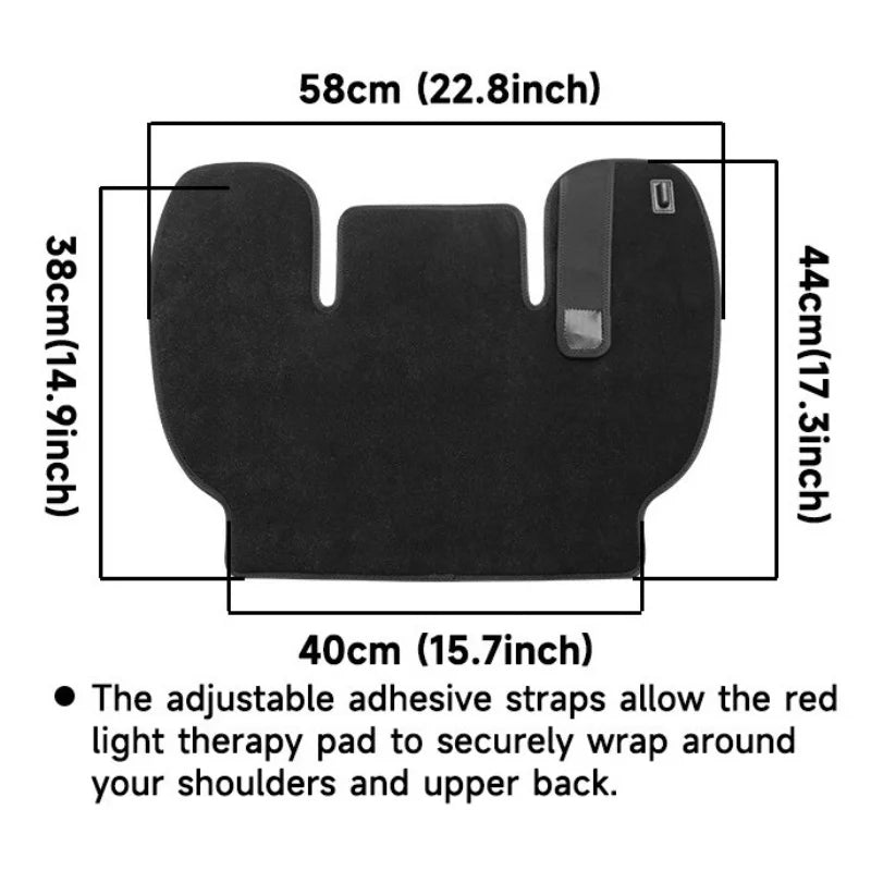 Red Light Therapy Pad for Muscle Relief with 288 LEDs Infrared Heat Massage Chairs Tidesmit