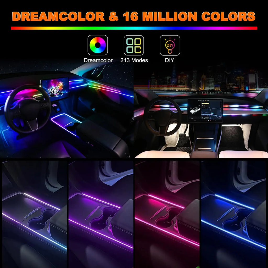 Tidesmit RGB Car Ambient LED Interior Lights with App Control Tidesmit