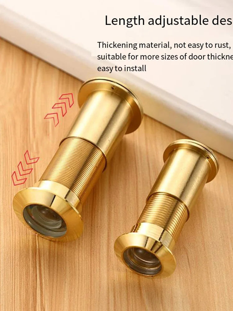 Brass Door Peephole Viewers for Home Security 14-26mm Diameter 35-80mm Thickness Gate Hardware
