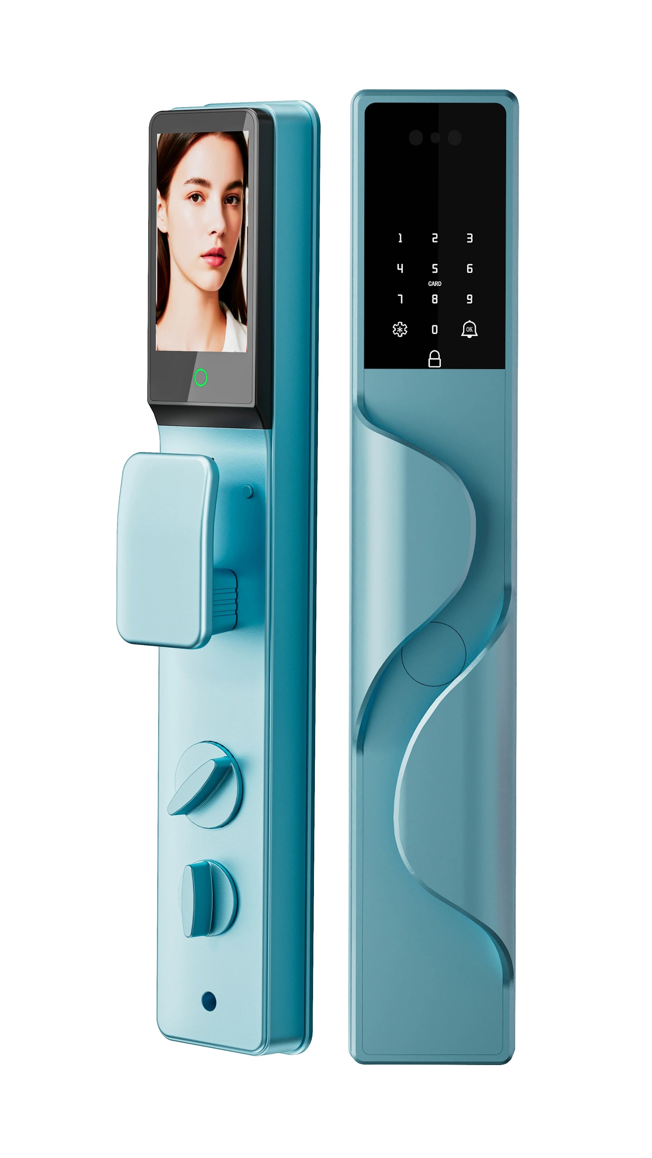 Waterproof Smart Door Lock with Camera Video Monitoring Intercom Palm Vein 3D Face Recognition Tuya Electric Door Lock