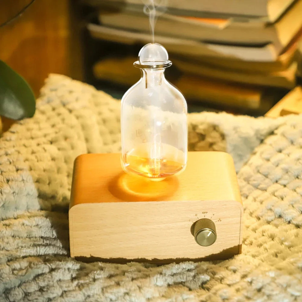 Wood Grain Aroma Diffuser Air Freshener Waterless Essential Oil Diffusers Mini Usb Nebulizer Diffuser  for Home Office Room