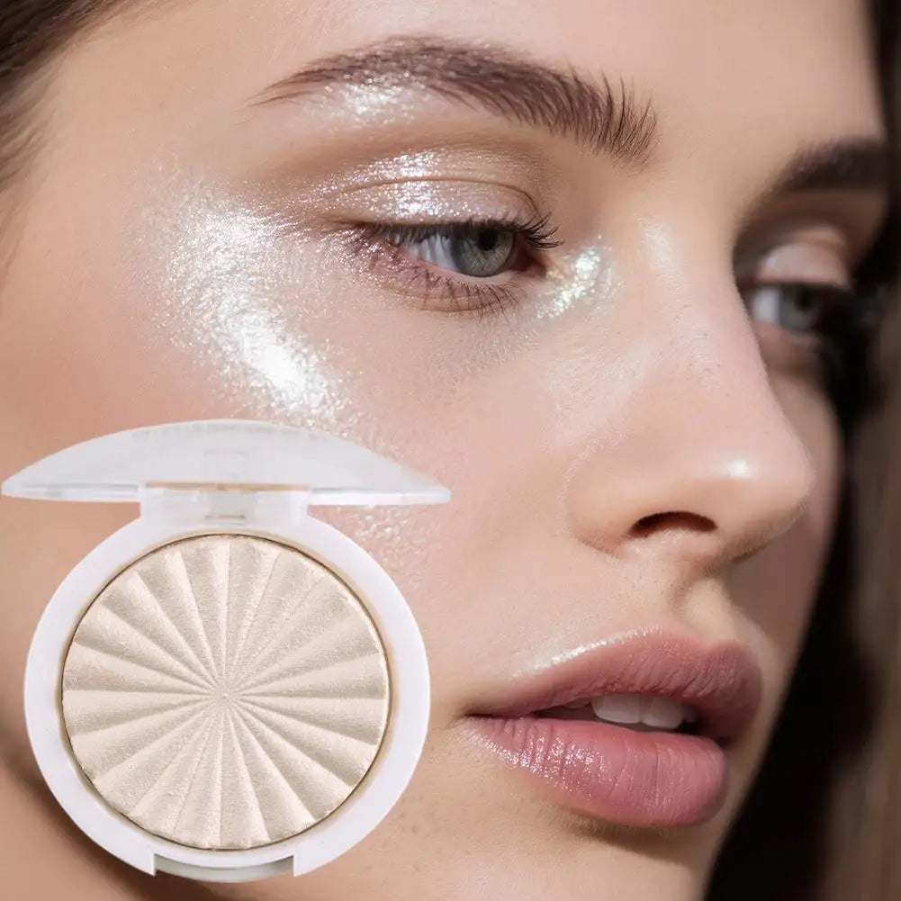 Tidesmit Miss Rose 3D pearlescent highlighter powder texture close-up featuring shiny matte finish for face makeup