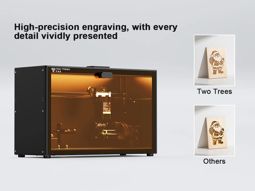 Twotrees TS5 Rotary Laser Engraver for Stanley Cup Pre-assembled 95% CNC Machine Laser Engraving Spheres And Circles Tools