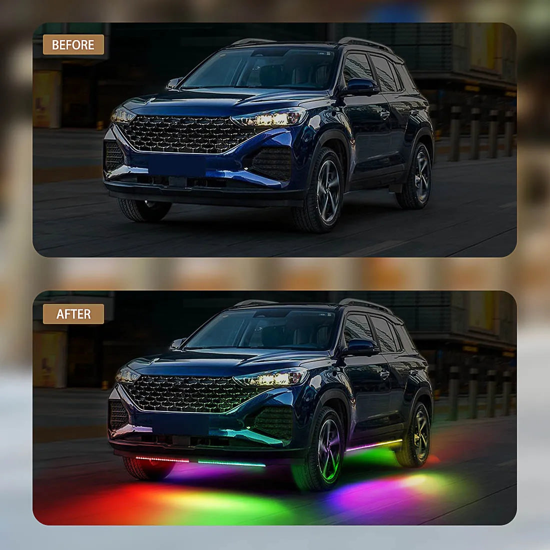 RGB LED Underglow Car Lights | App Controlled Flowing Neon Lighting Kit Tidesmit