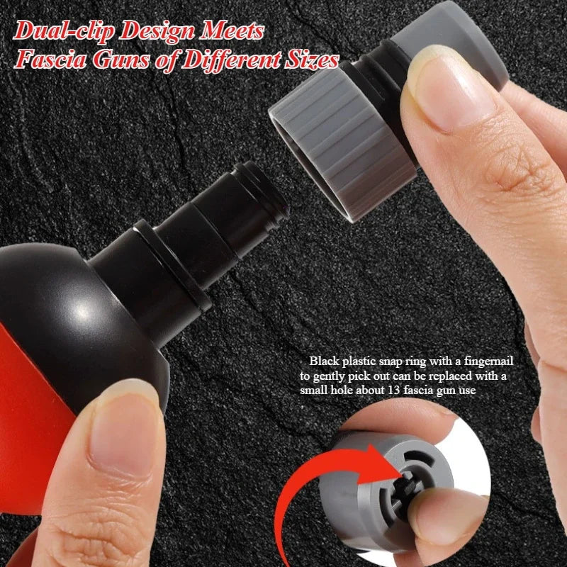 Massage Gun Replacement Heads | Soft Silicone Deep Tissue Attachments Fascia Gun Tidesmit