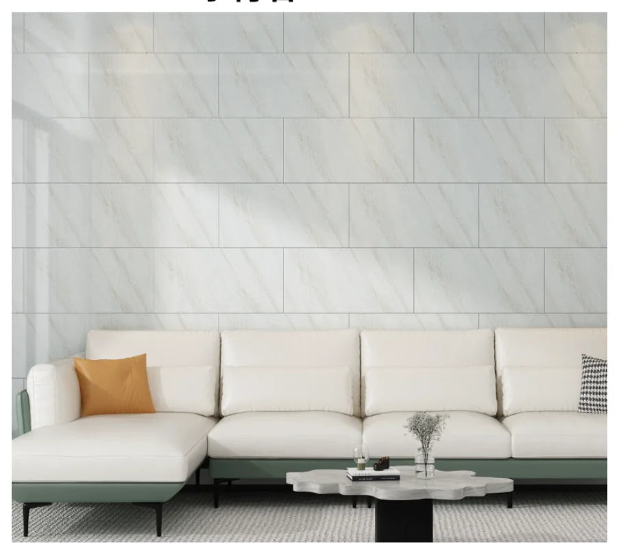 10/30/50PCS Thickened Self-adhesive Decor Wall Sticker Marble Tile Floor Sticker PVC Waterproof Toilet Kitchen Home Floor