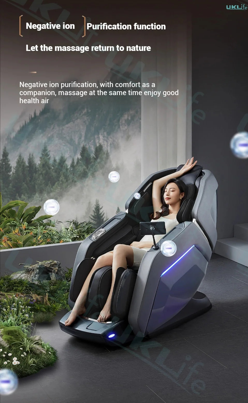 Tidesmit 4D Dual Core Full Body Massage Chair with Zero Gravity Relief Body Shaping Massage Equipment Tidesmit