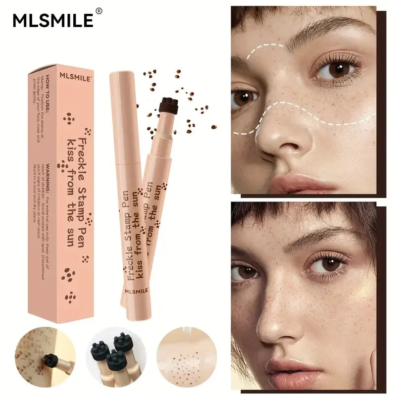 Tidesmit waterproof fake freckles pen showing natural dot spot texture on face makeup