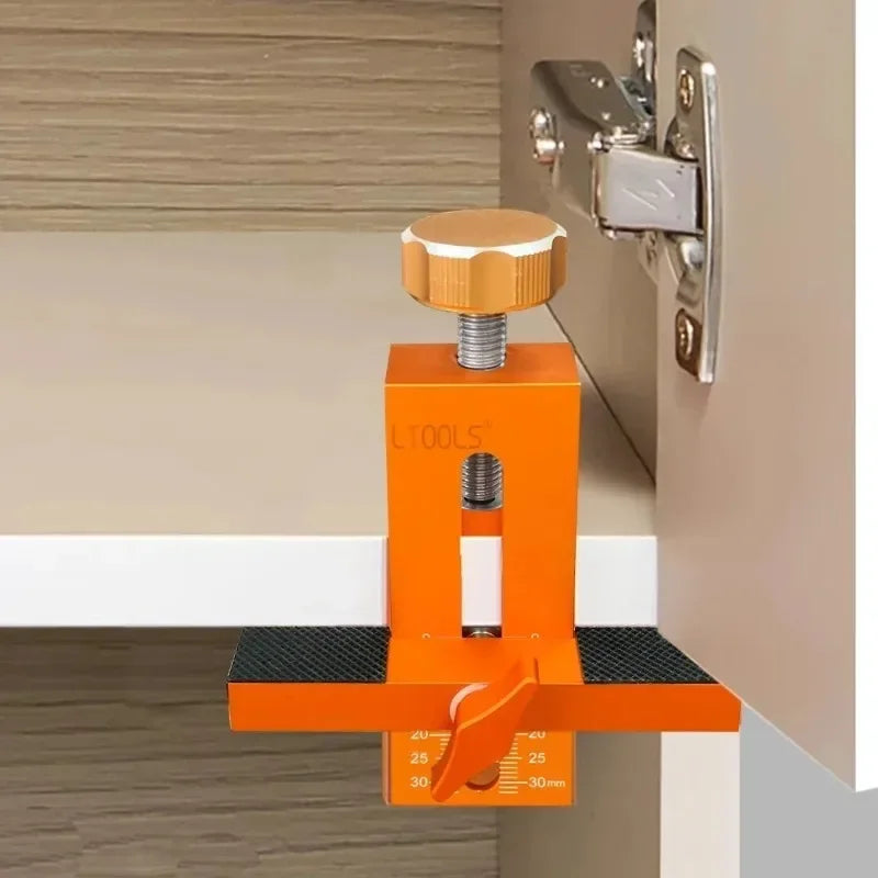 2 in 1 Aluminum Alloy Cabinet Door Installation Positioner 6/8/10mm Rebounder Punched Mounting Jig Cabinet Door Panel