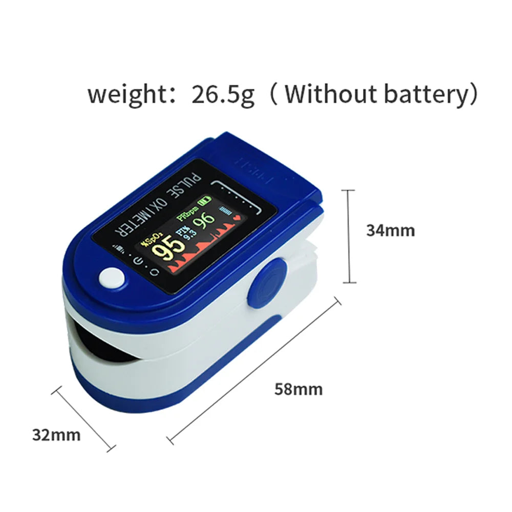Fingertip Oximeter Testing SPO2 Oximeter Portable Fingertip Pulse Blood Oxygen Saturation Monitor LED Display Hot Sale