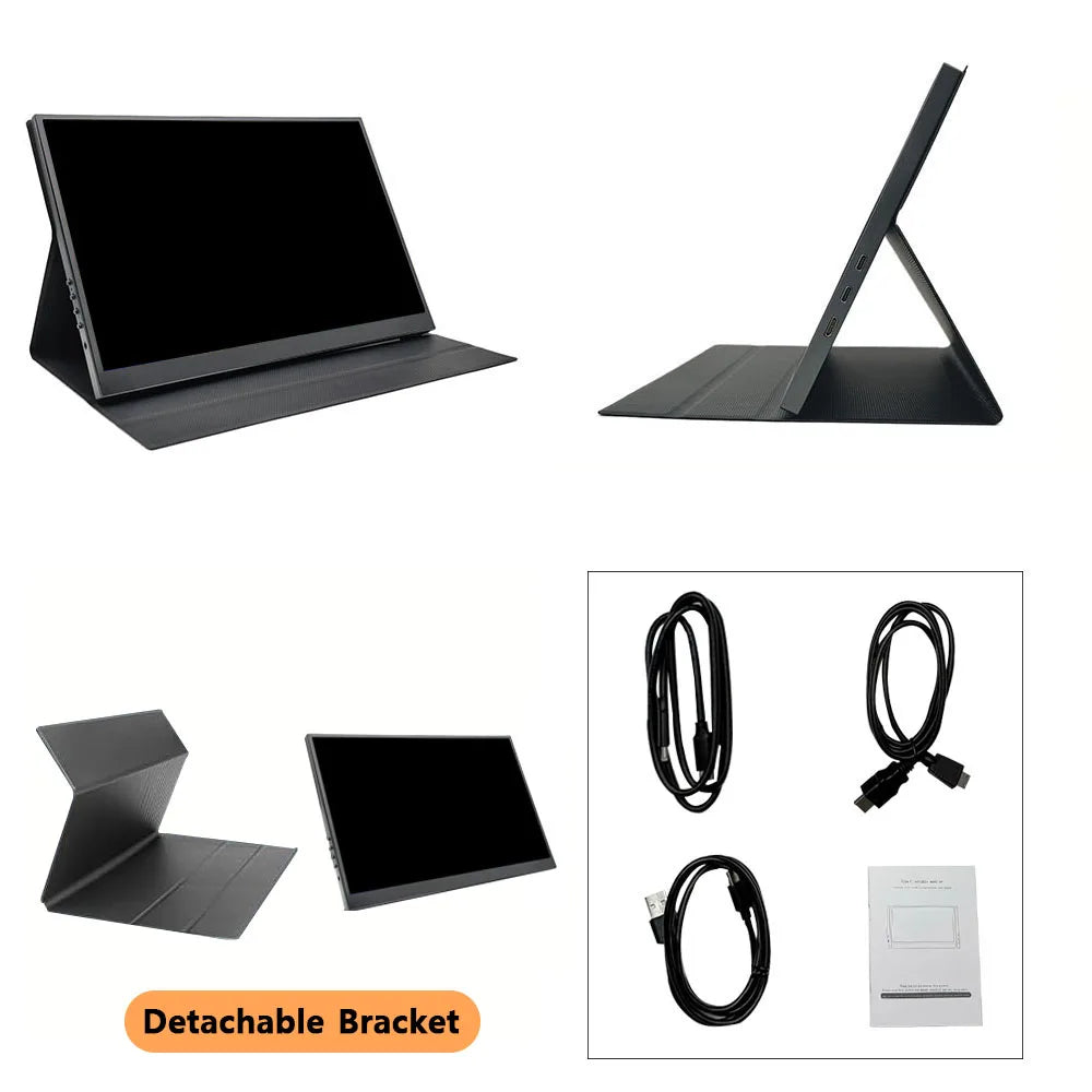MAFNKOU 16‘’ Portable Monitor UHD 4K Laptop PC Second Screen  3840x2400 100% DCI-P3 Thunderbolt USB-C HDMI for Phone, PS5,