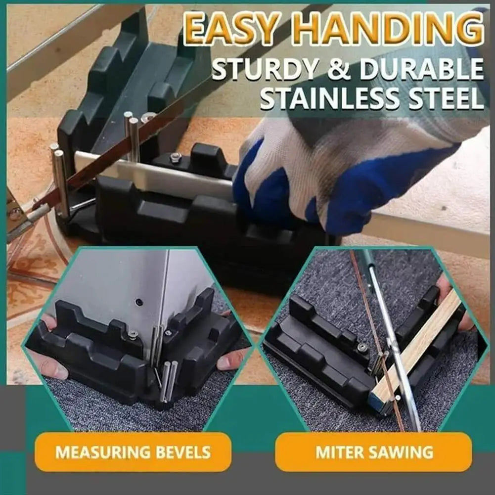 2 In 1 Miter Measuring Cutting Tool Bevel Gauge and Mitre Box Measuring Cutting Tool Measure Bevels and Miter Sawing Angle Cutti