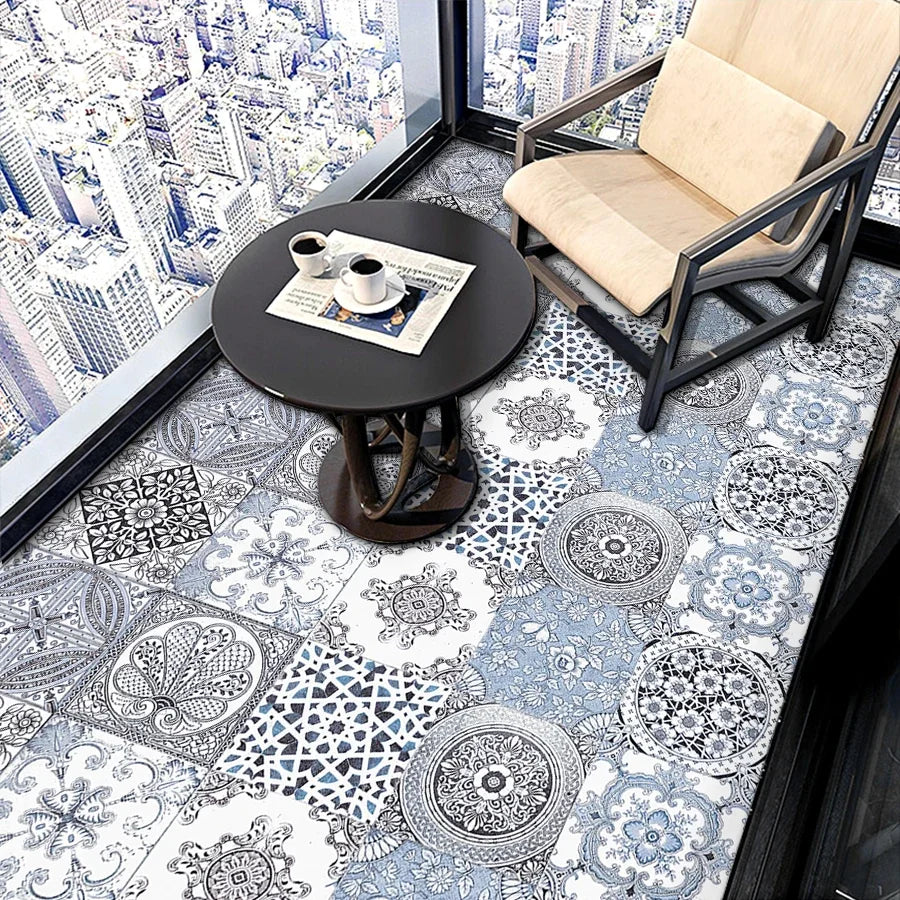 29 Styles Thickened Frosted Tiles Floor Sticker Kitchen Bathroom Home Renovation Wallpaper Waterproof Non-slip Art Wall Decals