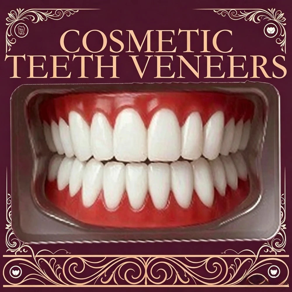 Silicone Gel Smile Veneers Upper & Lower Cosmetic Teeth Cover Comfort Fit Instant Natural Fake Teeth Braces Oral Care