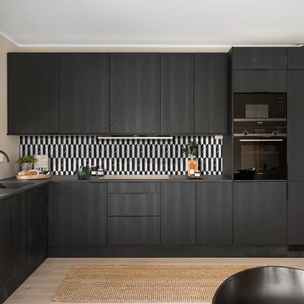 Peel and Stick Backsplash Feather Tile, Self Adhesive PVC Mix Metal Stick on Backsplash Wall Tile for Kitchen,Bathroom